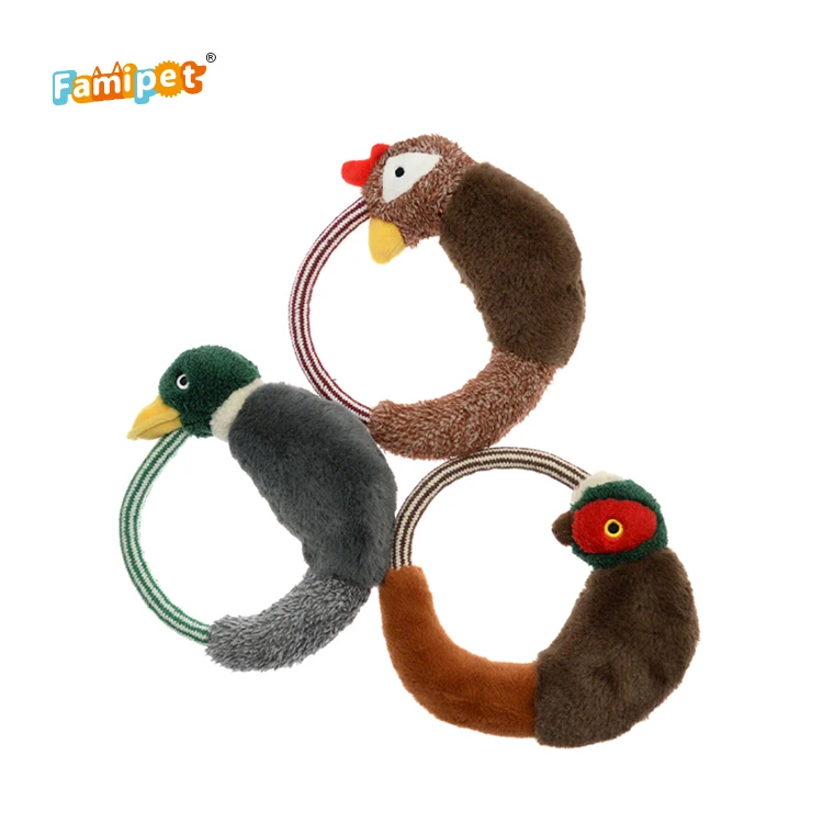 Advanced Technology Unique And Customized Design Squeaker Wildfowl Shape Dog Toy