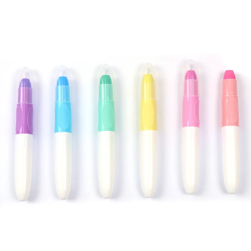 Custom Twistable Crayons 6 Pack, Non-Toxic and Washable Crayon Set for Kids with Regular, Fluorescent, and Pearlescent Colors