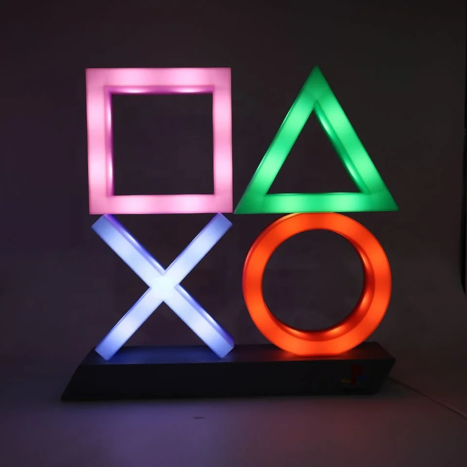 XL Icons light new Product Decoration PS4 Computer Room Icon Light USB Charging Sound Control LED Game Decor Lamp