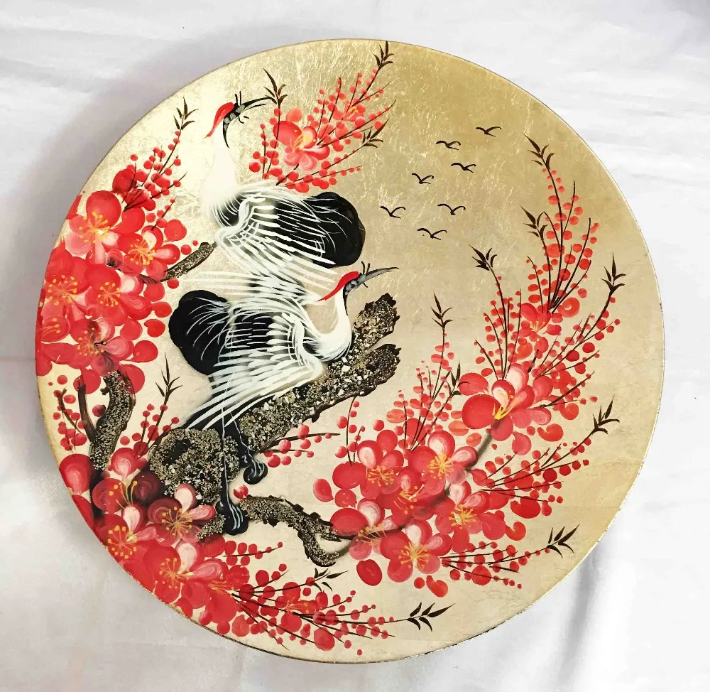 
Cheap price high quality lacquer plates for home decor kitchen tableware Vietnamese lacquerware traditional style 