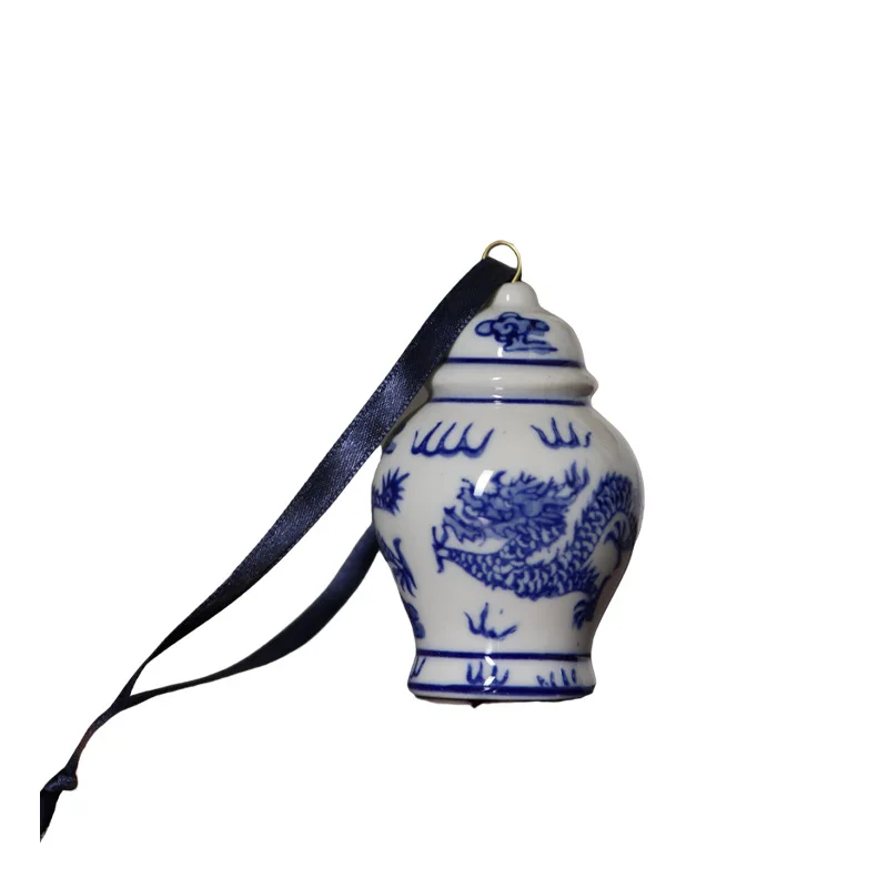 Jingdezhen синий и белый фарфор маленький общий кувшин креативная маленькая фляжка фарфоровая Рождественская елка украшения