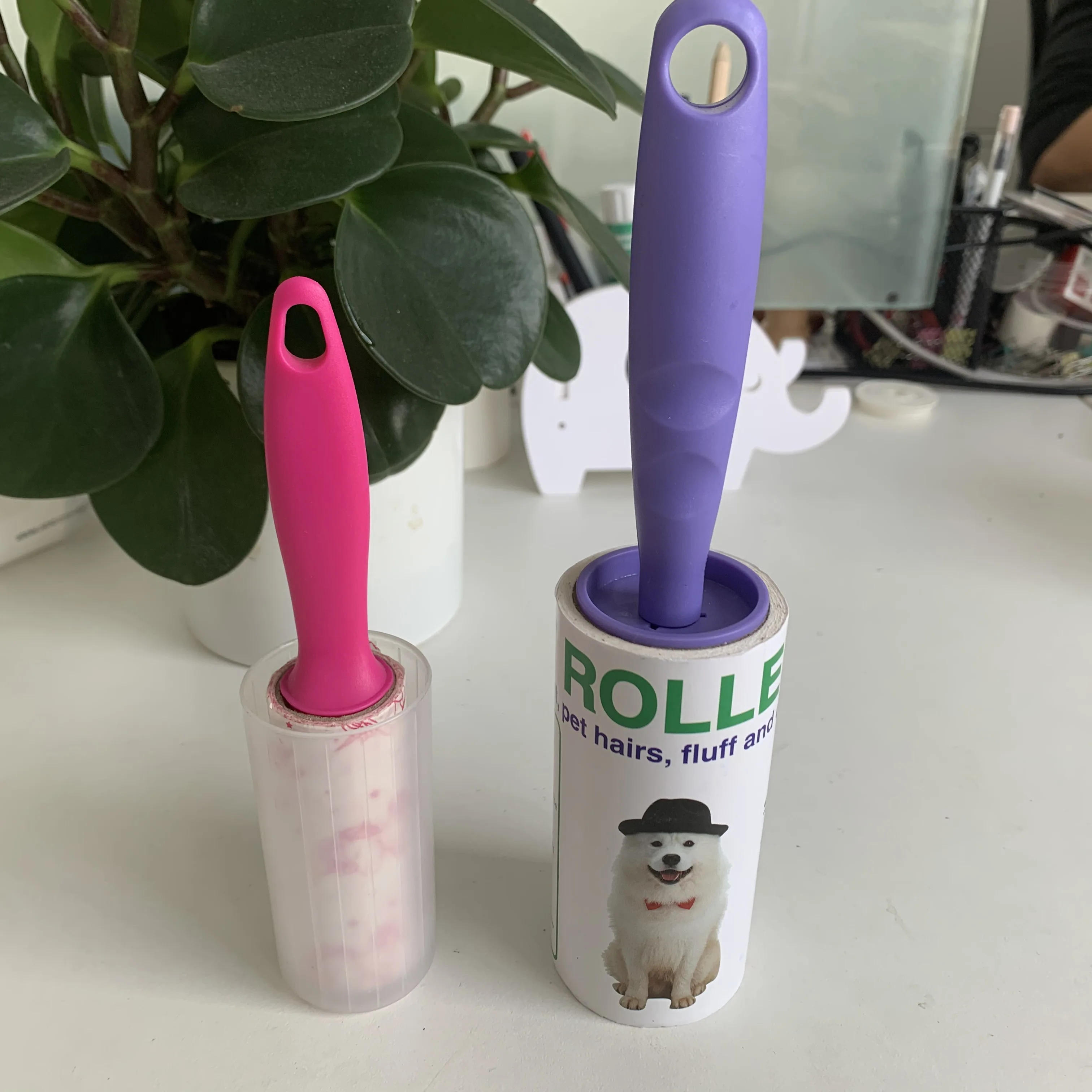  Best selling sticky portable travel size dust removal lint roller for cloth pet hair remover