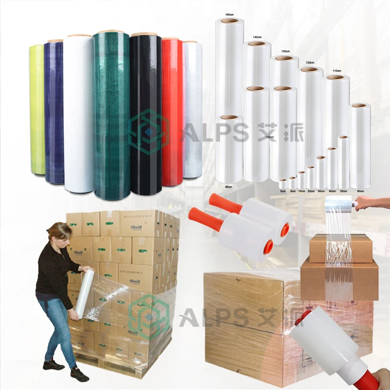 
Alps Manufacturer Wholesale Wrapping Handle Manual Wrap Film Stretch Film Jumbo Roll for Pallet 