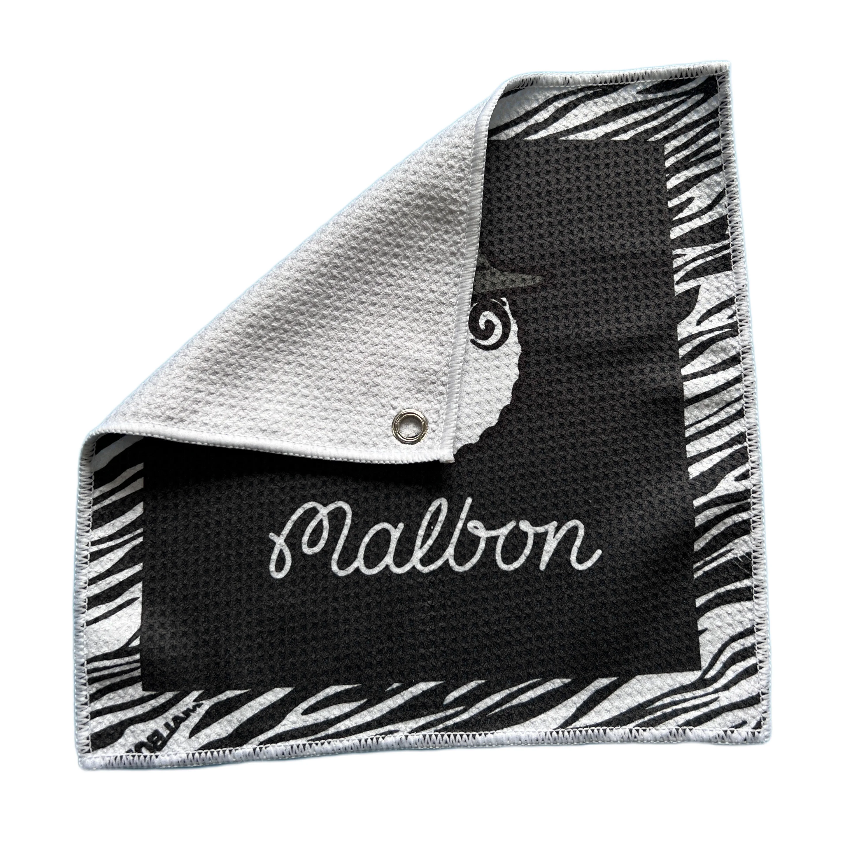 Wholesale Custom Logo Printed Sublimation Microfiber Waffle Golf Towel With Hook