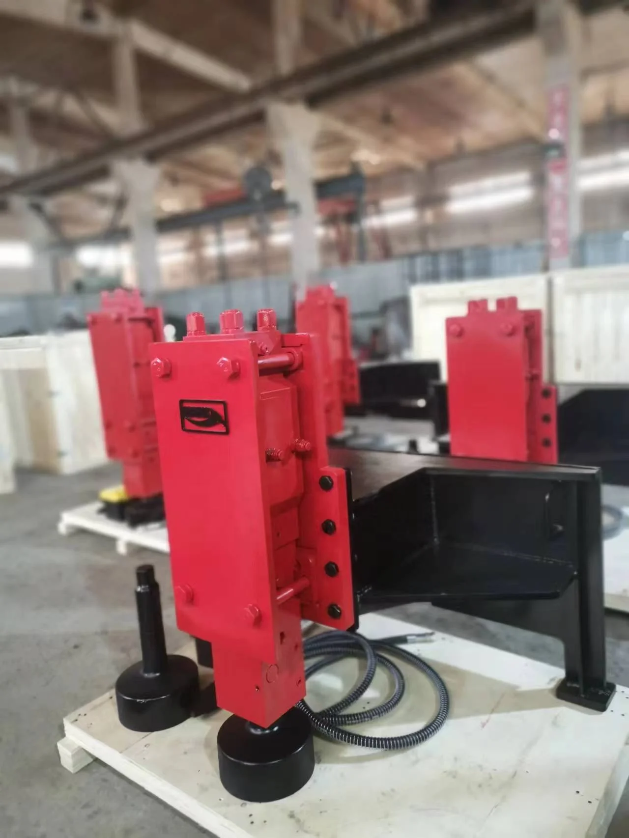 New Skid Steer Mounted Steel Post Driver Excavator Hydraulic Breaker for Construction Machinery with Core Bearing Components