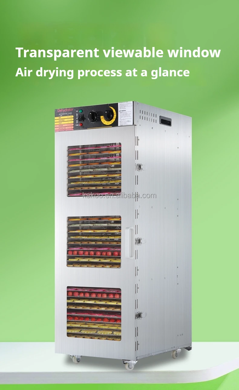 32 Layers Food Dryer two rooms dehydration Commercial Food Dehydrator Vegetables Mushroom egg tomato drying machine low power