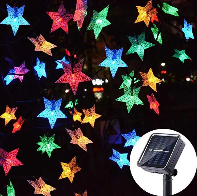 Solar Lamp 5m 7m 12m Star Power LED String Fairy Lights 6V Solar Garlands Garden Christmas Decor For Outdoor