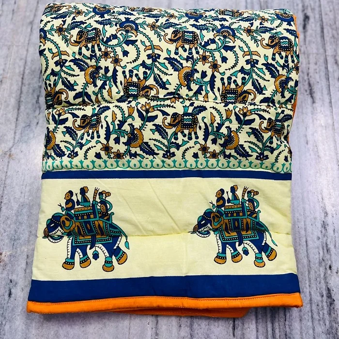 Hand Dyed Solid Cotton Brunswick Quilt Handmade Reversible Throw Kantha Quilt Hand Stitched Cotton Blanket King Queen