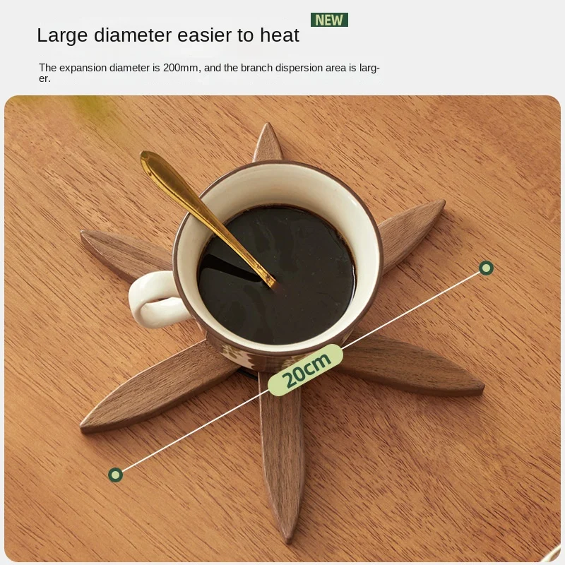 Black Walnut Wood Heat Insulation Mat Solid Wood Small Tree Coaster One Tree Anti-Scalding Placemat Log Saucer Cute Engraving