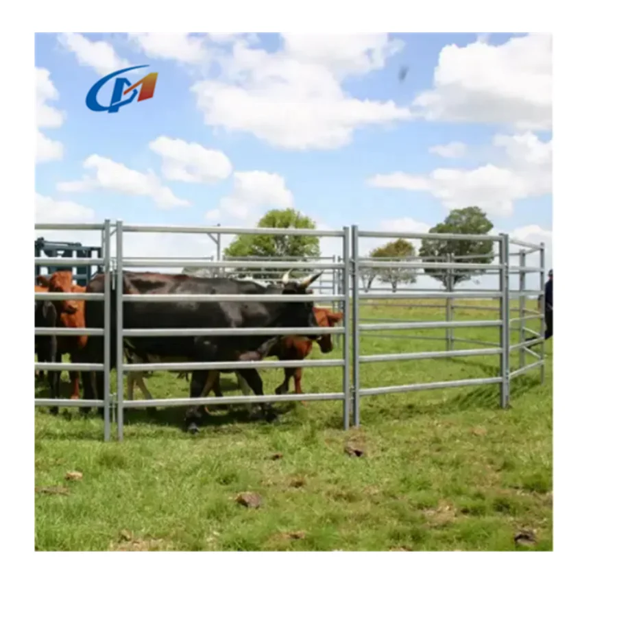 PVC Coated Welded Steel Square Posts 6 Rails Cattle Farm Field Livestock Horse Panel Fence