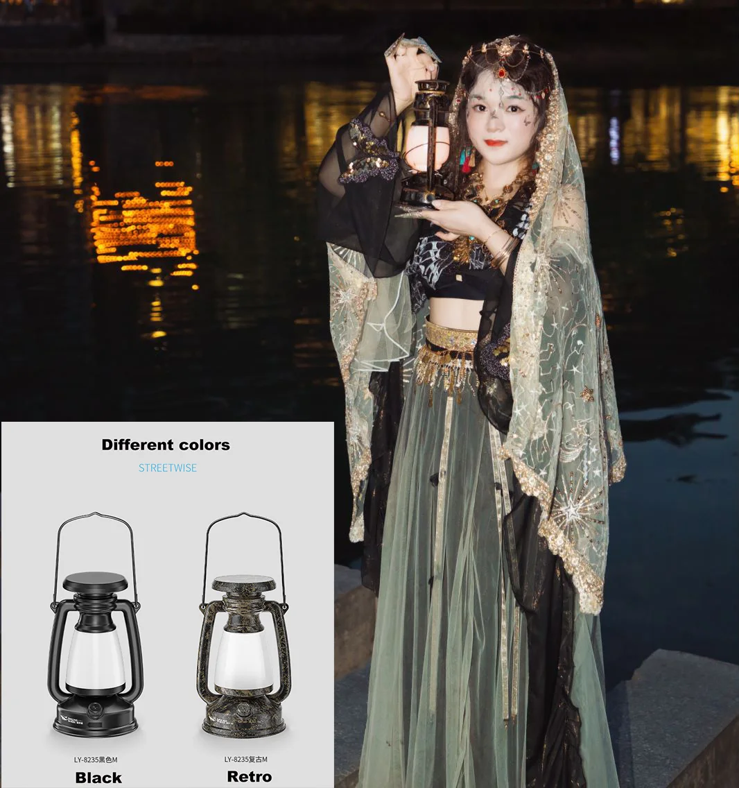 Wholesale Portable Camping Light Retro Led Dual-mode Solar Lantern Led Camping Lantern