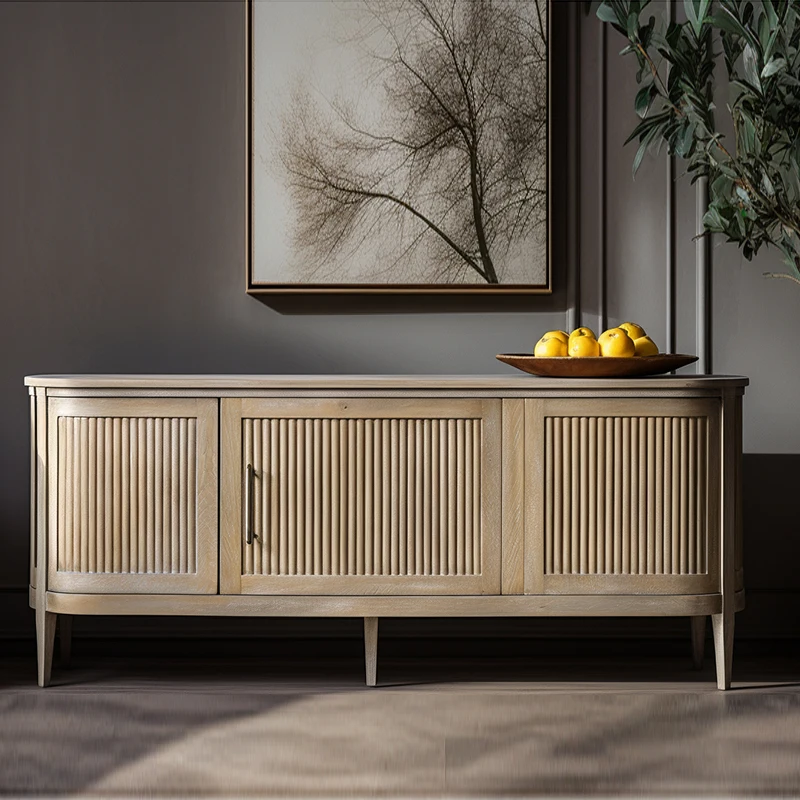 Mrs Woods European Antique Style Nature Oak Material With Drawer Sideboard Storage Cabinet Dinging Room