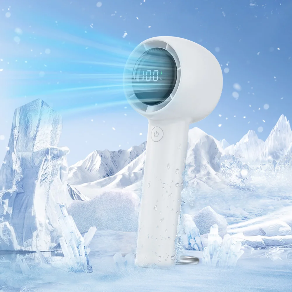 New Design Cooling bladeless Hand held Fans 1500Mah Battery USB Rechargeable High Speed Small Turbo Portable Mini Handheld Fan