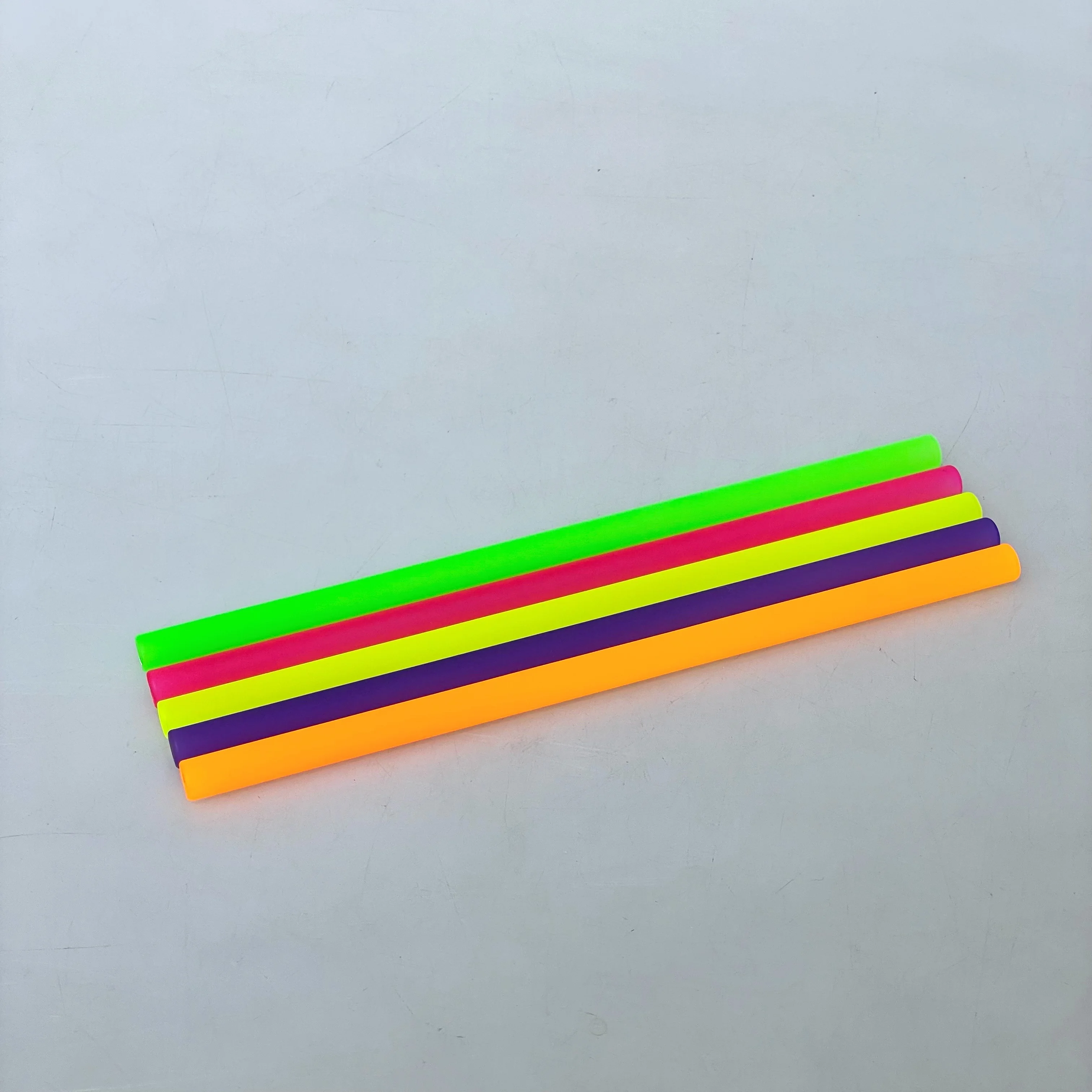 Resistant Reusable High Borosilicate Transparent Colored Glass Drinking Straw Neon colored glass straws