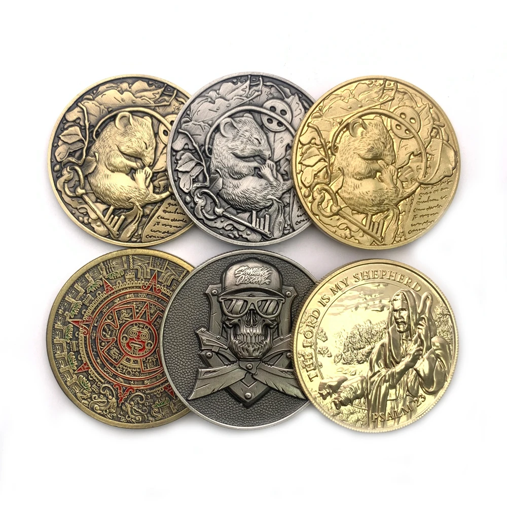 Customize design 2D 3D metal round challenge coins commemorative coin