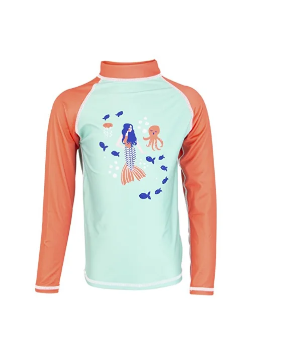 Wholesale Customization Kids Children Long Sleeve Swimwear UPF 50+ Rash Guard For Surfing Swimming Diving