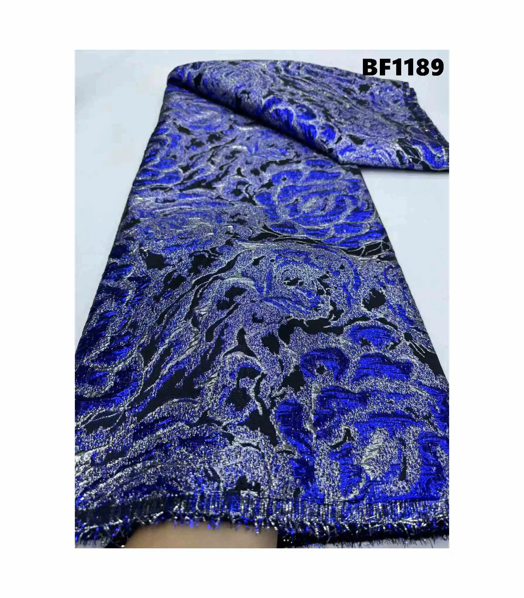 African Fashion brocade lace fabric Jacquard Brocade  Printed Knitted Warp