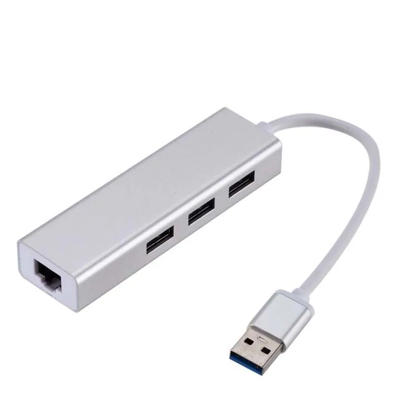 Горячая продажа usb 3,0 к rj45 концентратор lan Ethernet адаптер гигабит с 3 usb 3,0 Женский порт для ноутбука ноутбук компьютер