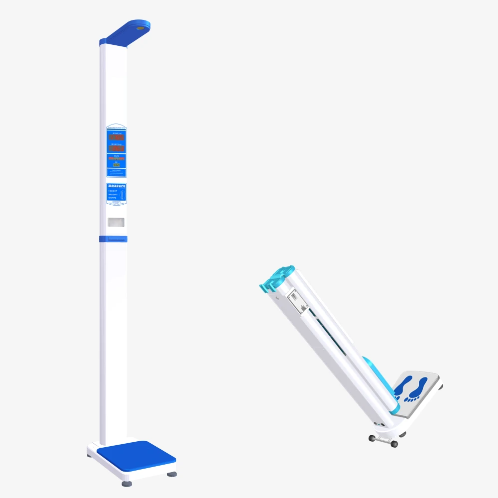 DHM-16 coin operated digital foldable bmi weight height scale with thermal printer