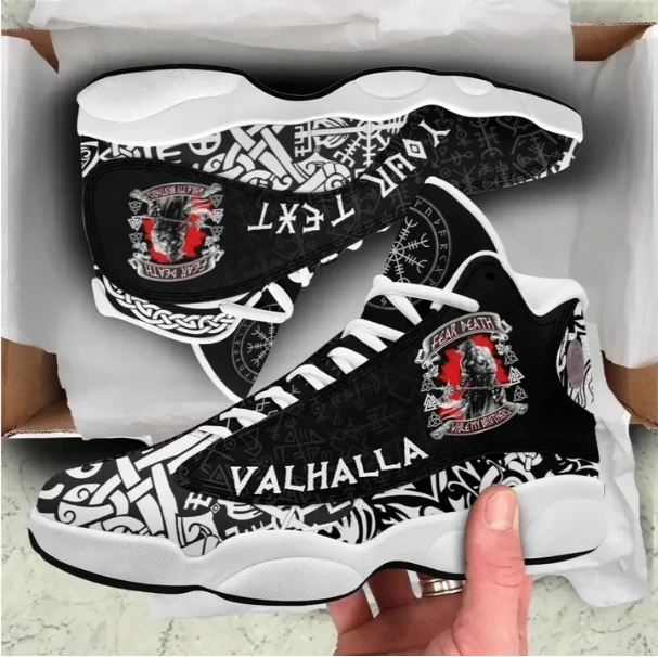 Drop Shipping Comfortable Breathable Shoes Viking Valhalla Warrior High Top Sneakers Pu Casual Basketball Shoes