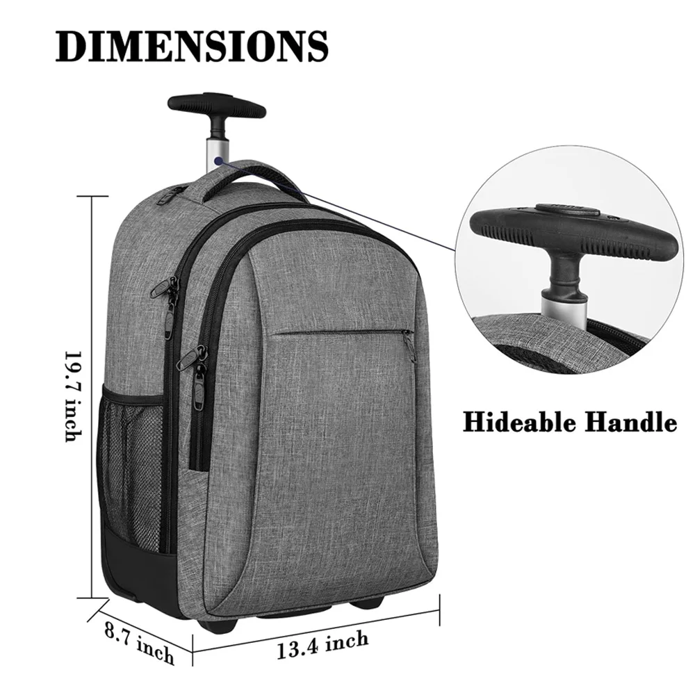 Factory Price Wheeled Rolling Rucksack Backpack Custom Logo Fashion Travel Waterproof Business Laptop Trolley Laptop Backpack