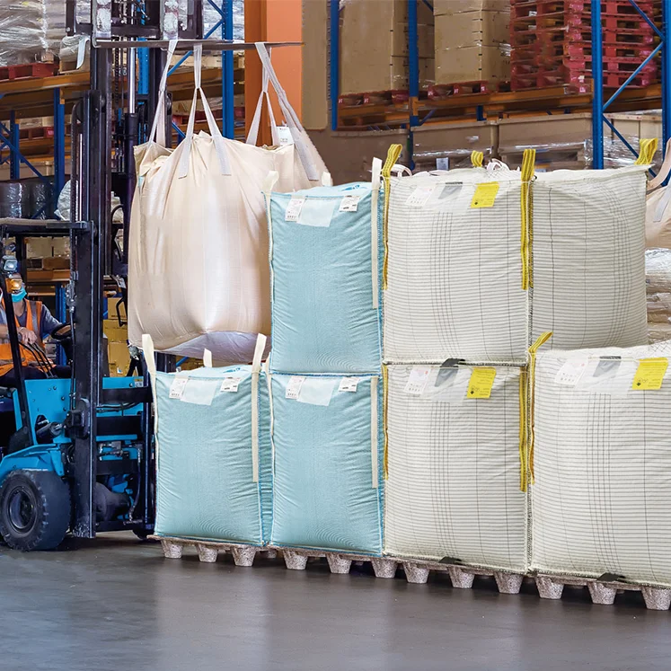 Wholesale circular tubular four panels FIBC bag PP big bag 1000kg jumbo bag 1 tons 2 tons PP Woven super sack for industrial