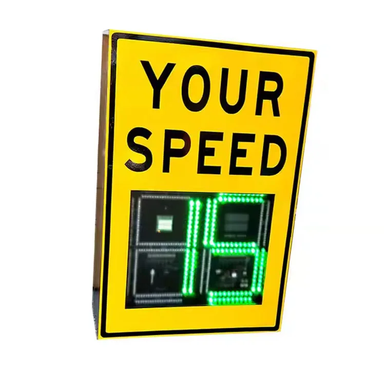 Outdoor Traffic Road Warning LED Display Solar Power Radar Speed Limit Sign
