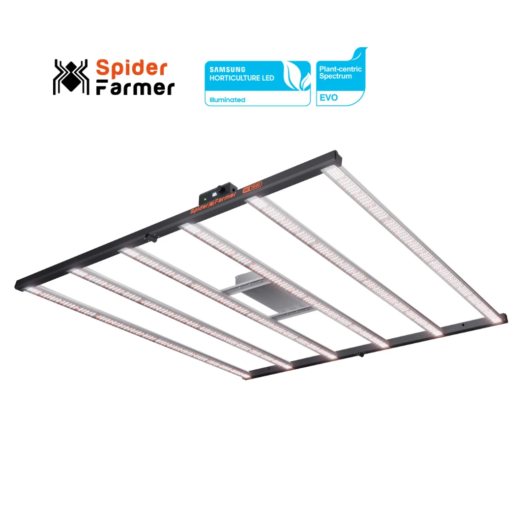 730w Led Grow Light Bar hydroponic Dimmable Greenhouse Grow Lighting For Indoor Plants Vertical Farm Spider Farmer SE7000