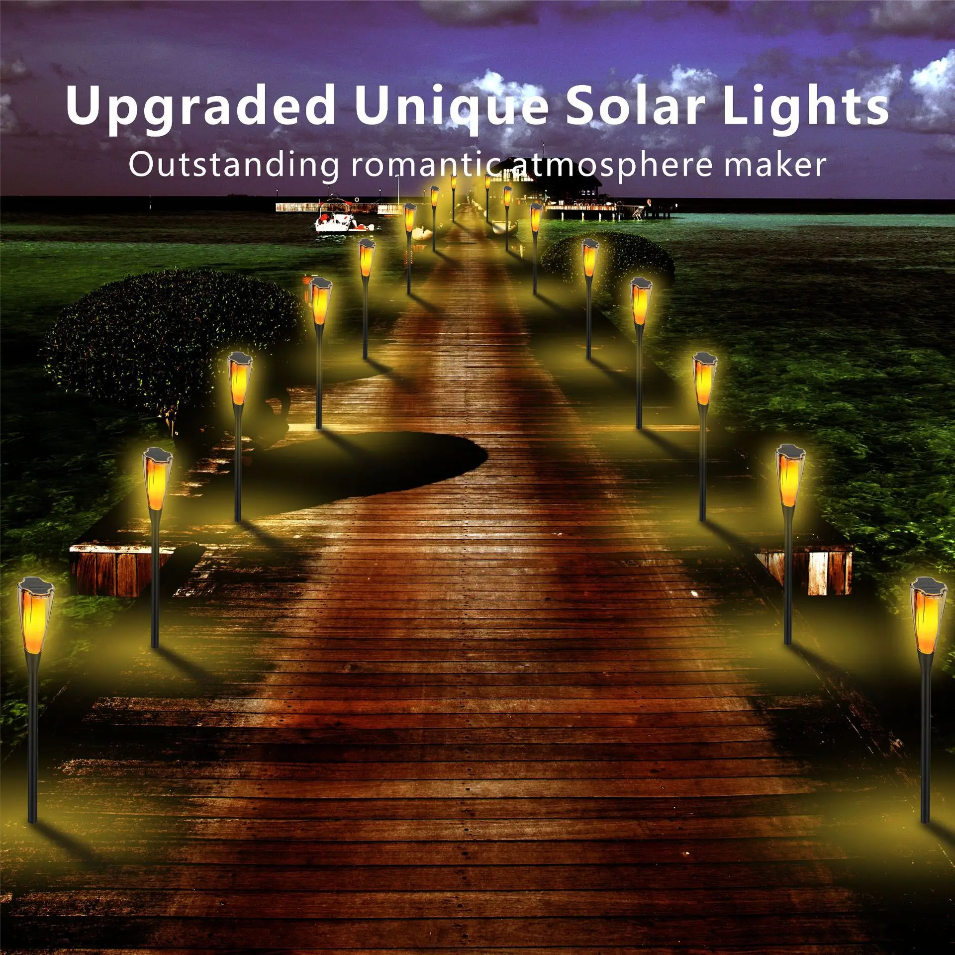 Solar Flame Lamps Led Pathway Garden Light Outdoor IP65 Lawn Lamp Solar Garden Landscape Light