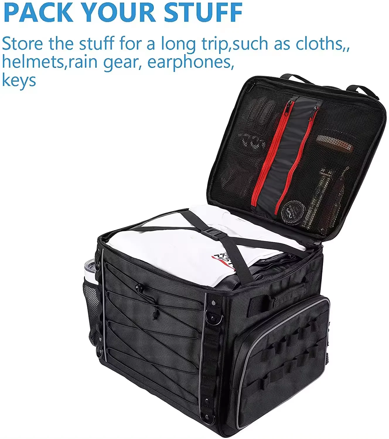 Custom Logo Travel Riding Motorcycle Tail Bags Storage Bag Waterproof Motorbike Tail Box Motorbike Helmet Storage Bag