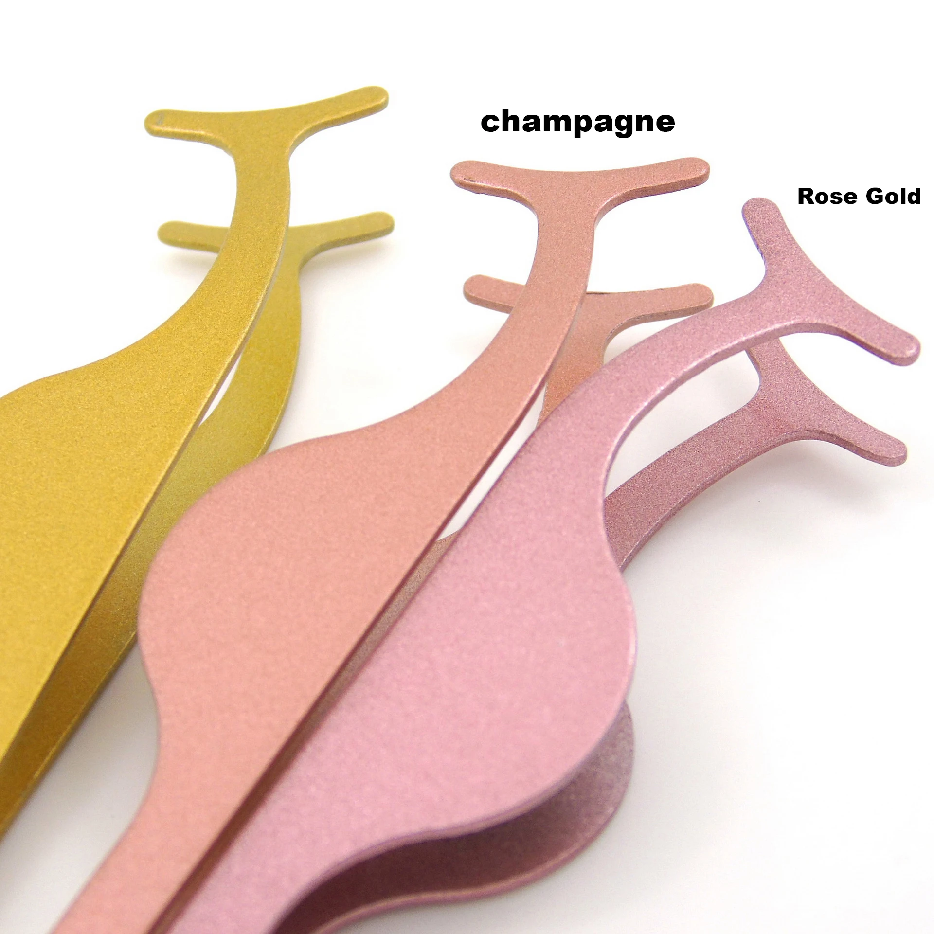 
Private Label Stainless Steel Gold False Eyelash Extension Tweezers 