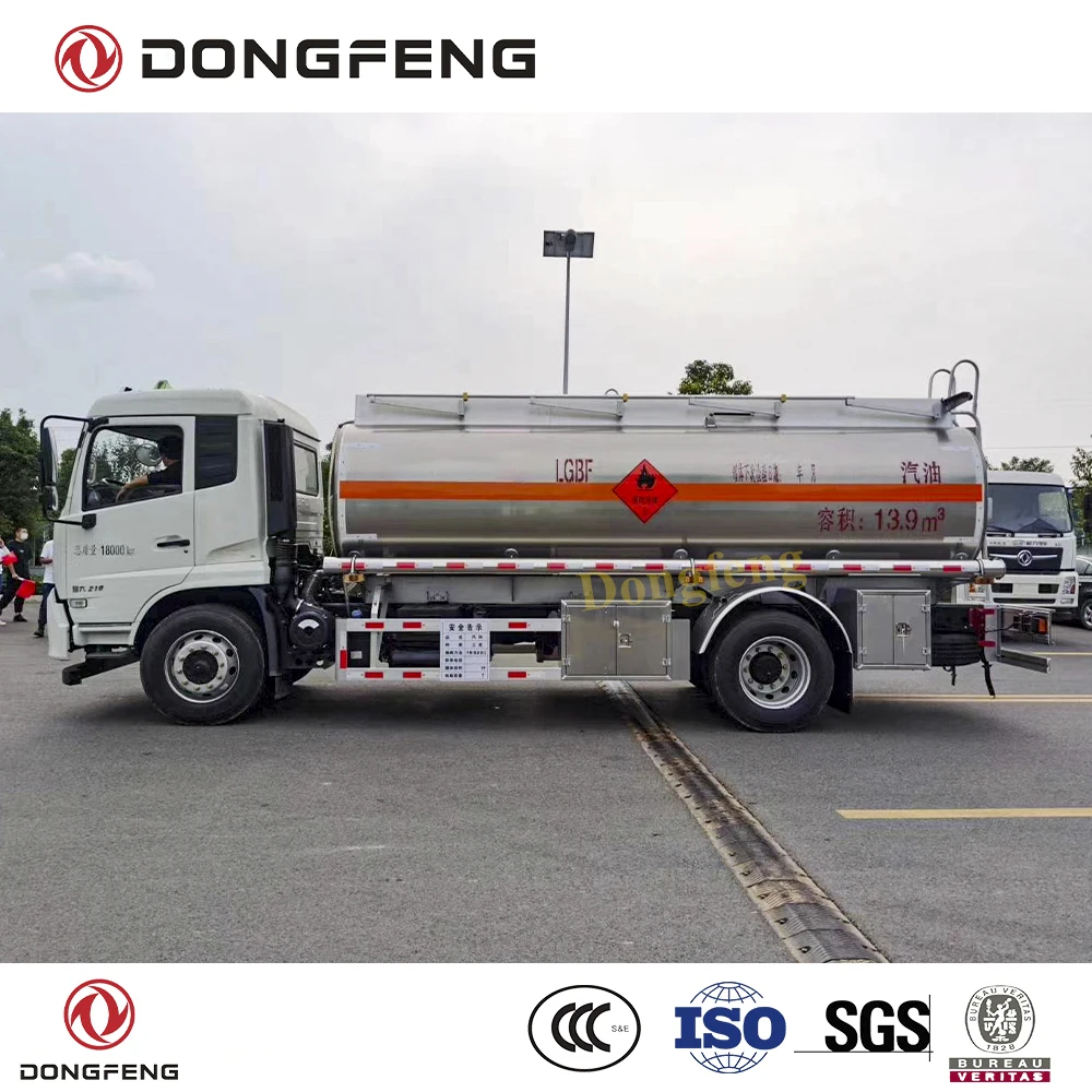 Dongfeng 4x2 RHD 10000 литровый масляный бак из алюминиевого сплава с