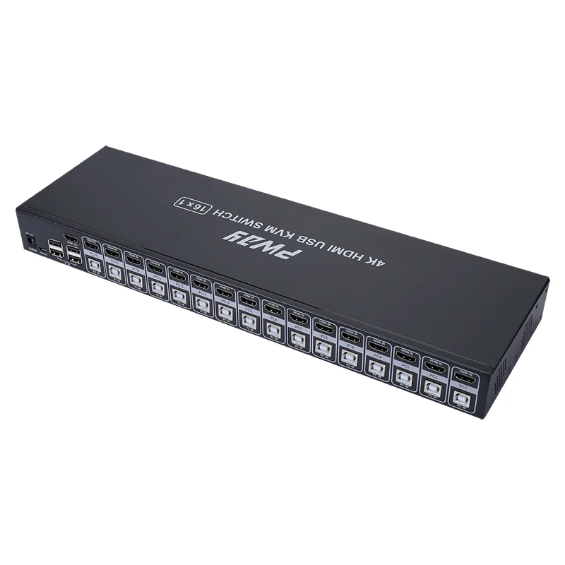 PWAY SH1601A 16 порт поддержка 4K x 2K 1080P 16 вход 1 выход USB2.0 KVM переключатель
