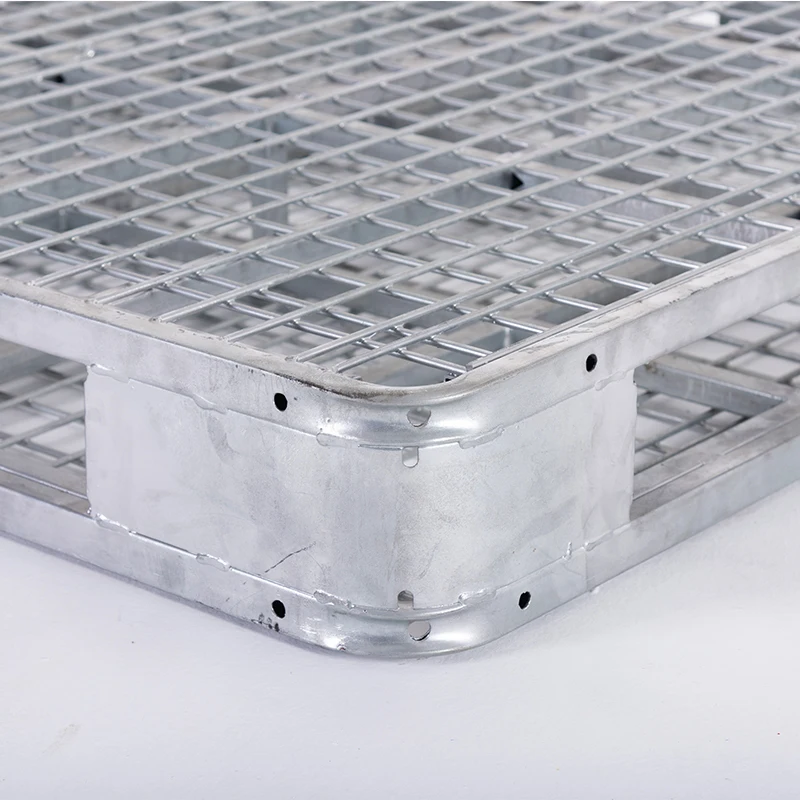 Industrial Heavy Galvanized Stacking Metal Pallet Forklift Use Double Face Steel Pallet Factory Metal Pallet