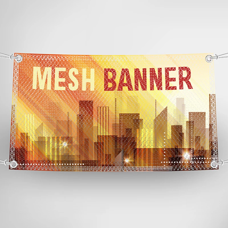 Outdoor custom flex vinyl wall advertising printing mesh banner