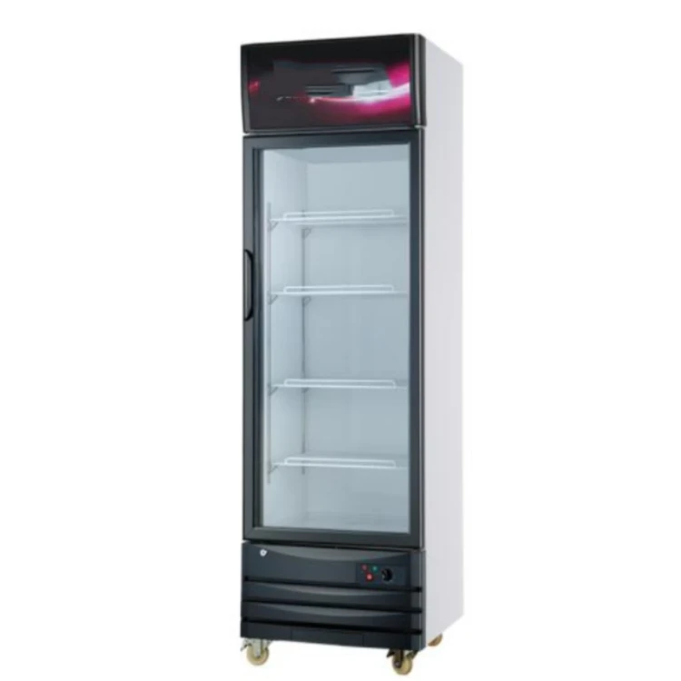 2021 Glass doors luxury commercial beverage fridge Single door Upright display refrigerator cooler