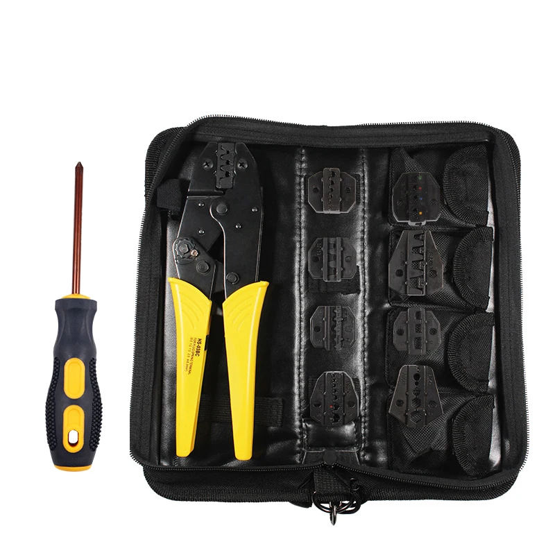 HS-03BC Wire Crimping Pliers Non Insulated Tabs Plug Spring Clamp Terminals Hand Tools Ratchet Plier Jaw Replacement kit alicat