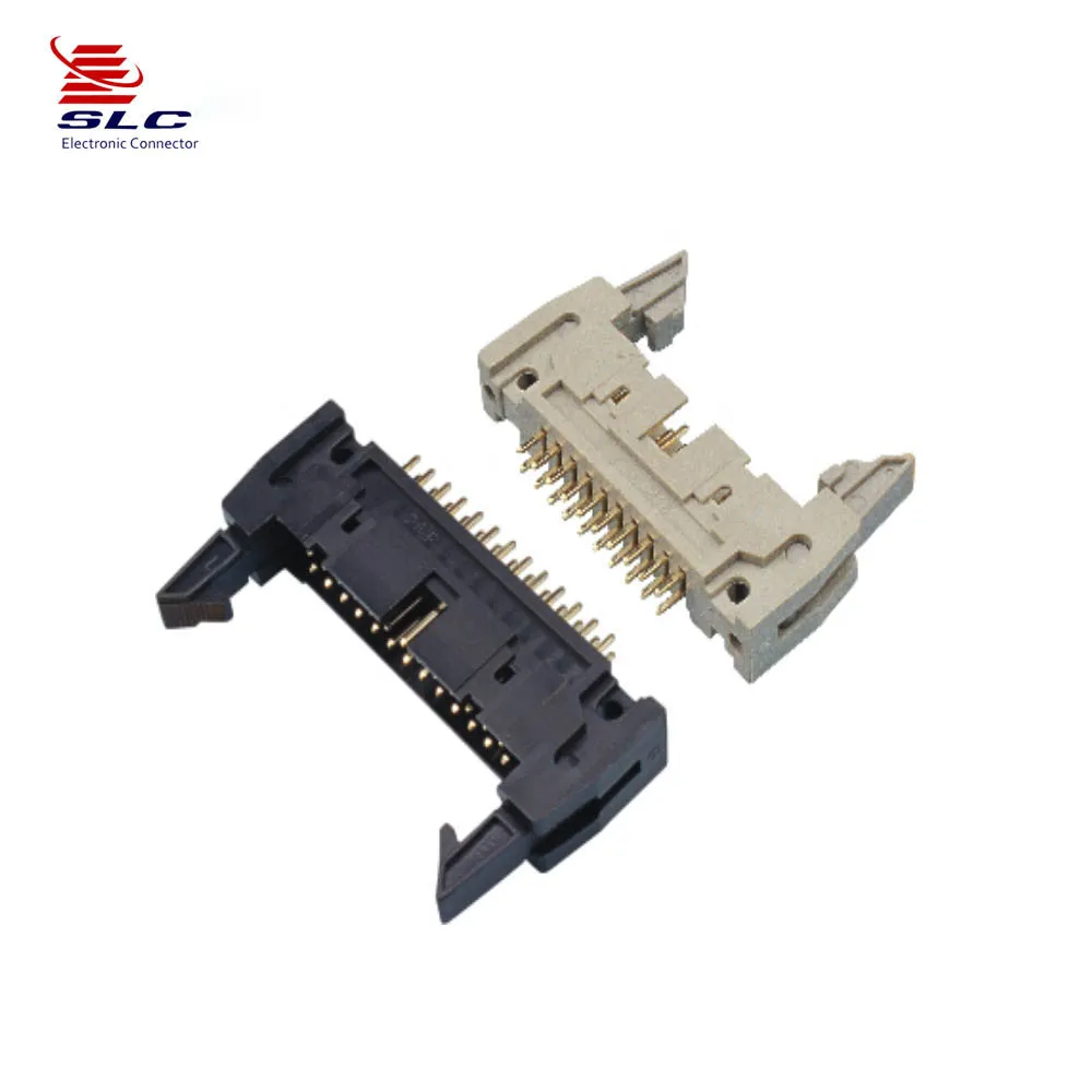 2.54mm through SMT Right angle pin long latch ejector header wire to board connector