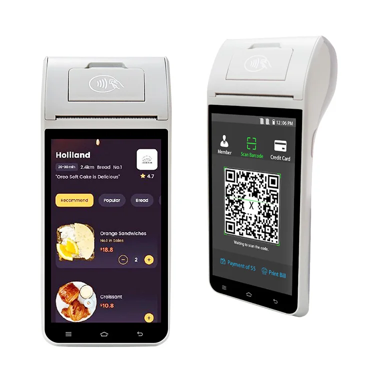 Android 9 0 OS ZCS Z91 Ручной верхний POS-принтер печать чеков билетов терминал POS для