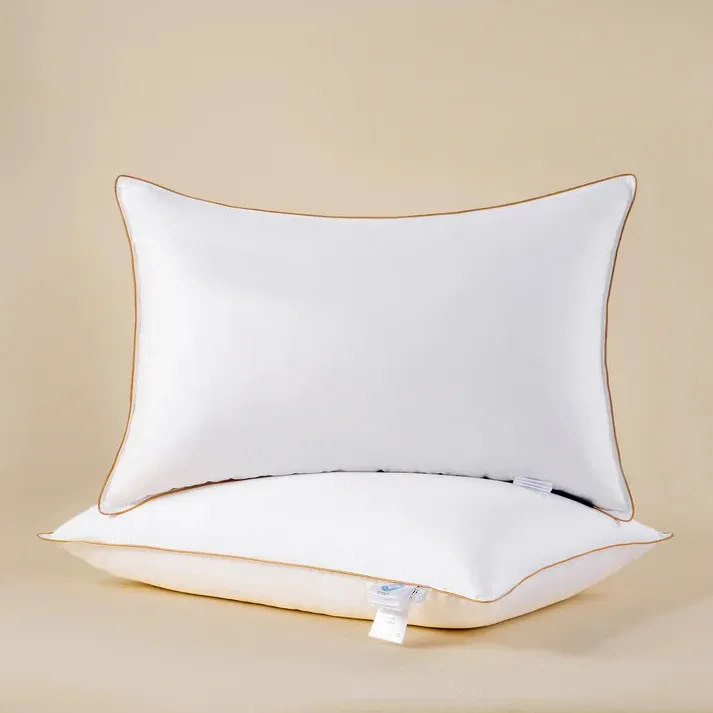 Que home hotel feather filling pillow insert top seller wholesale OEM/ODM luxury goose duck  down pillow cushion neck pillow