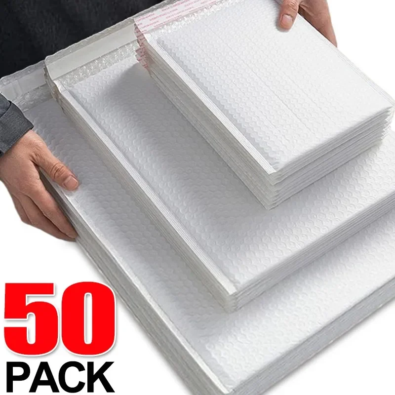 logo design for free Envelopes White Foam Shipping Waterproof Poly Bubble Mailers Pad Self Seal Packing Bags 11/15/23Cm