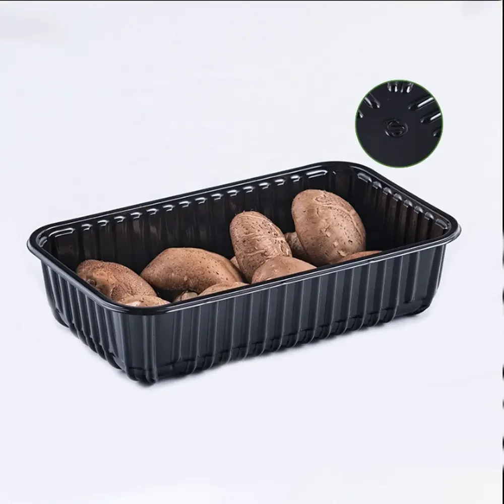 Wholesale Custom Convenient Food Grade PET Plastic Mushroom Packaging Tray Premium Quality Bowls and Plates
