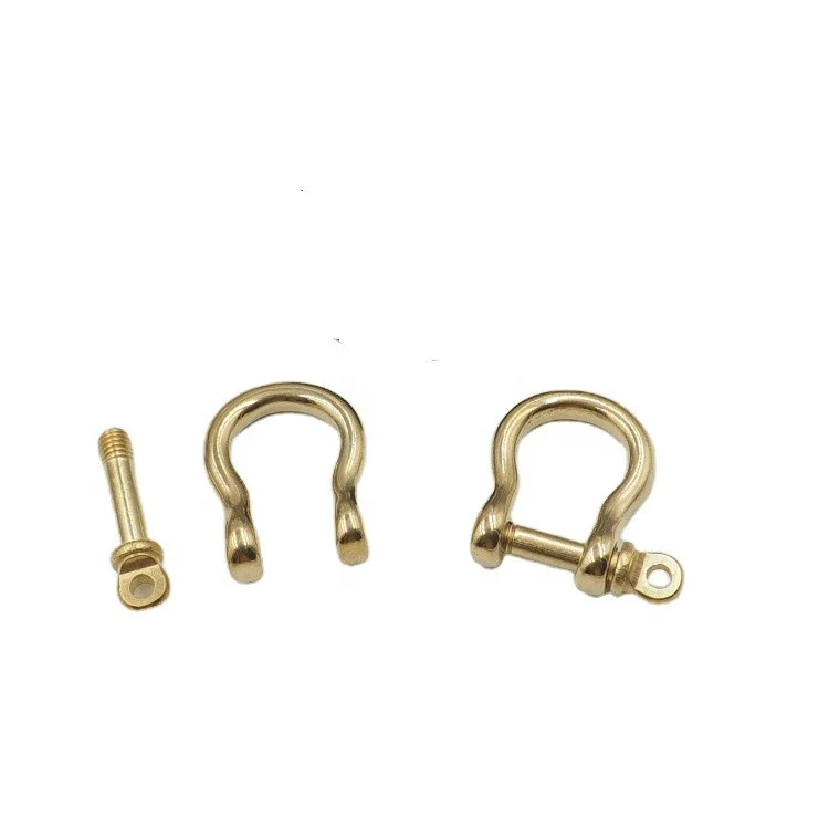 Solid Brass Bow Shackle D-Ring Shackle Brass Screw Pin Anchor Shackle