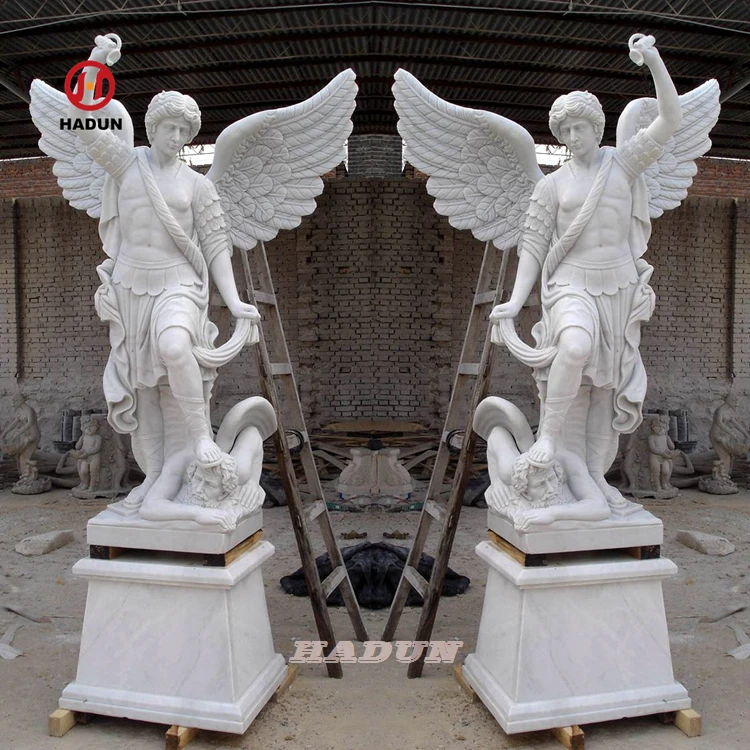 Outdoor Garden Angel Natural Marble Headstones Tombstones For Sale