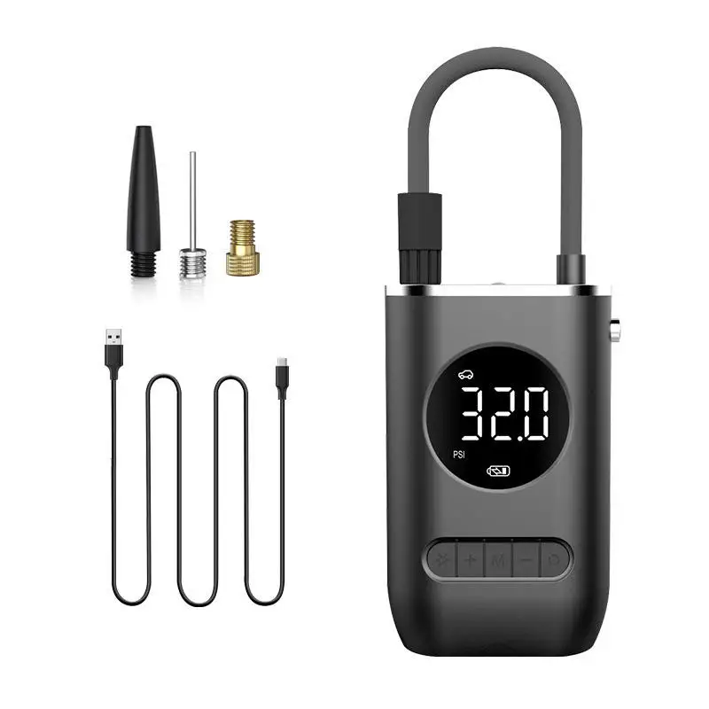 2023 New Portable mini-self-propelled electric tire inflator portable wireless charging digital display