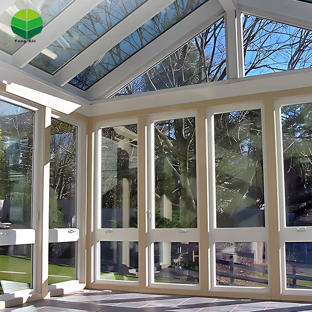 New zealand motorized aluminium winter garden 10X12 square meter feet windows sunroom glass houses