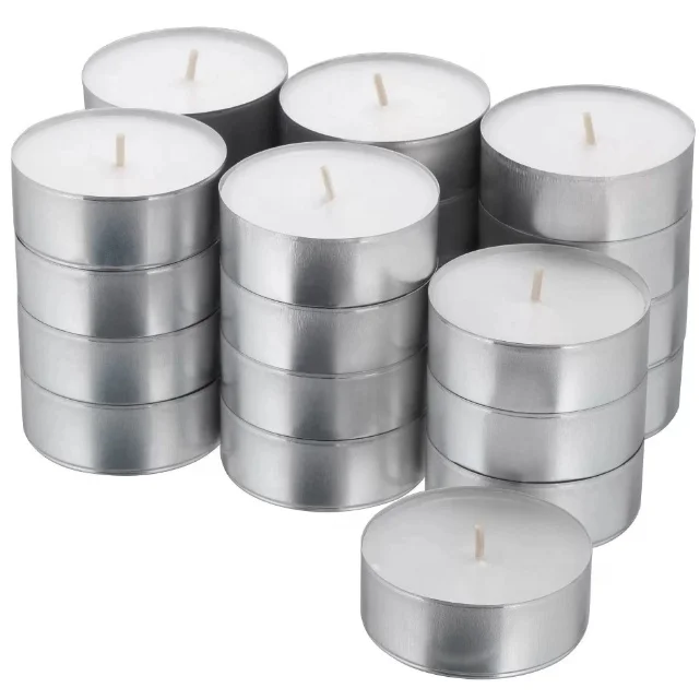 long burning tea light wax candle/white candle wax for sale