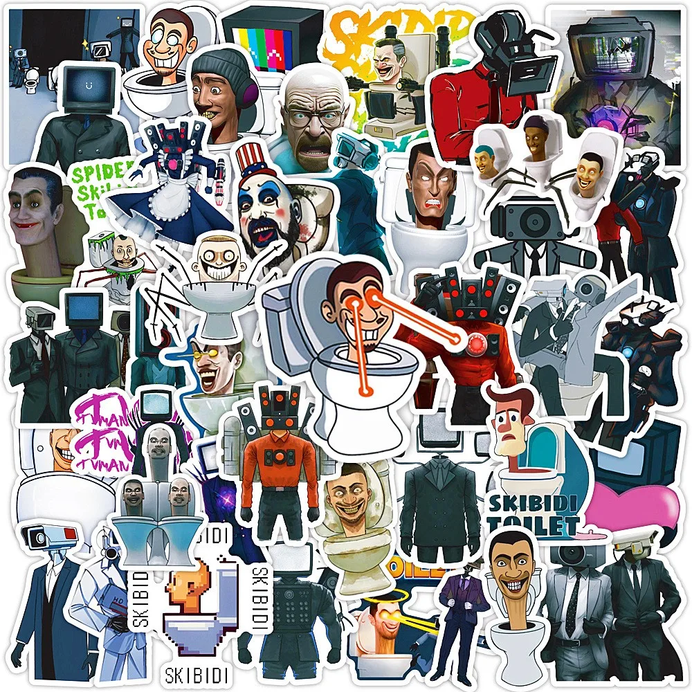 ZY2419C 50Pcs New Style Toilet Scrapbook Graffiti DIY Stickers Decorative Cup Guitar Laptop Luggage Vinyl Waterproof Stickers