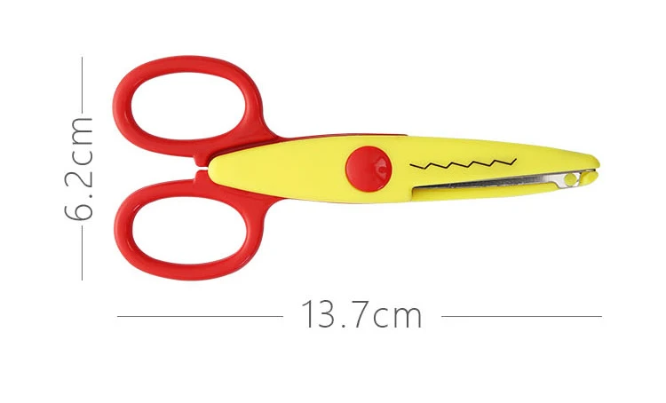 6 Styles Minimalistic Lace Scissors Wavy Pattern Small Round Head Children Special Student Art Tool Stationery Scissor