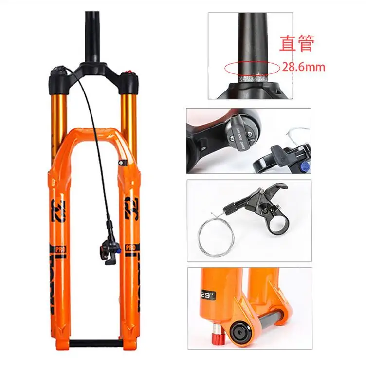 Mountain XC Bike Alloy 26 27.5 650b 29 Dual Suspension Bicycle Remote air Fork